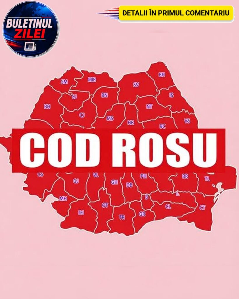 UPDATE S-a emis Cod Roșu de furtuni și grindină