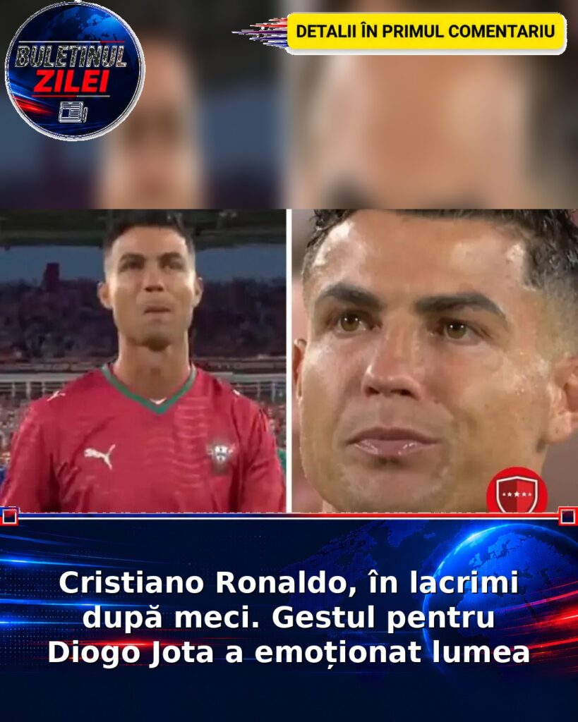 Cristiano Ronaldo, în lacrimi după meci. Gestul pentru Diogo Jota a emoționat lumea