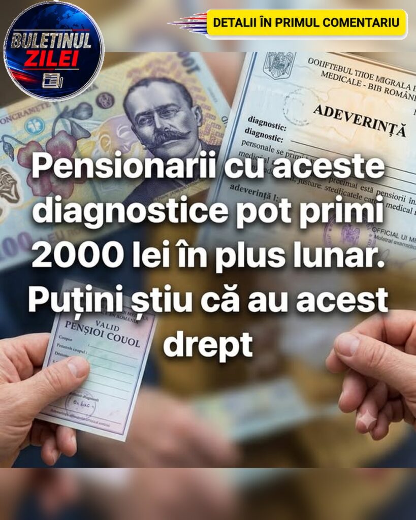 Pensionarii cu aceste diagnostice pot primi 2000 lei în plus lunar. Puțini știu că au acest drept