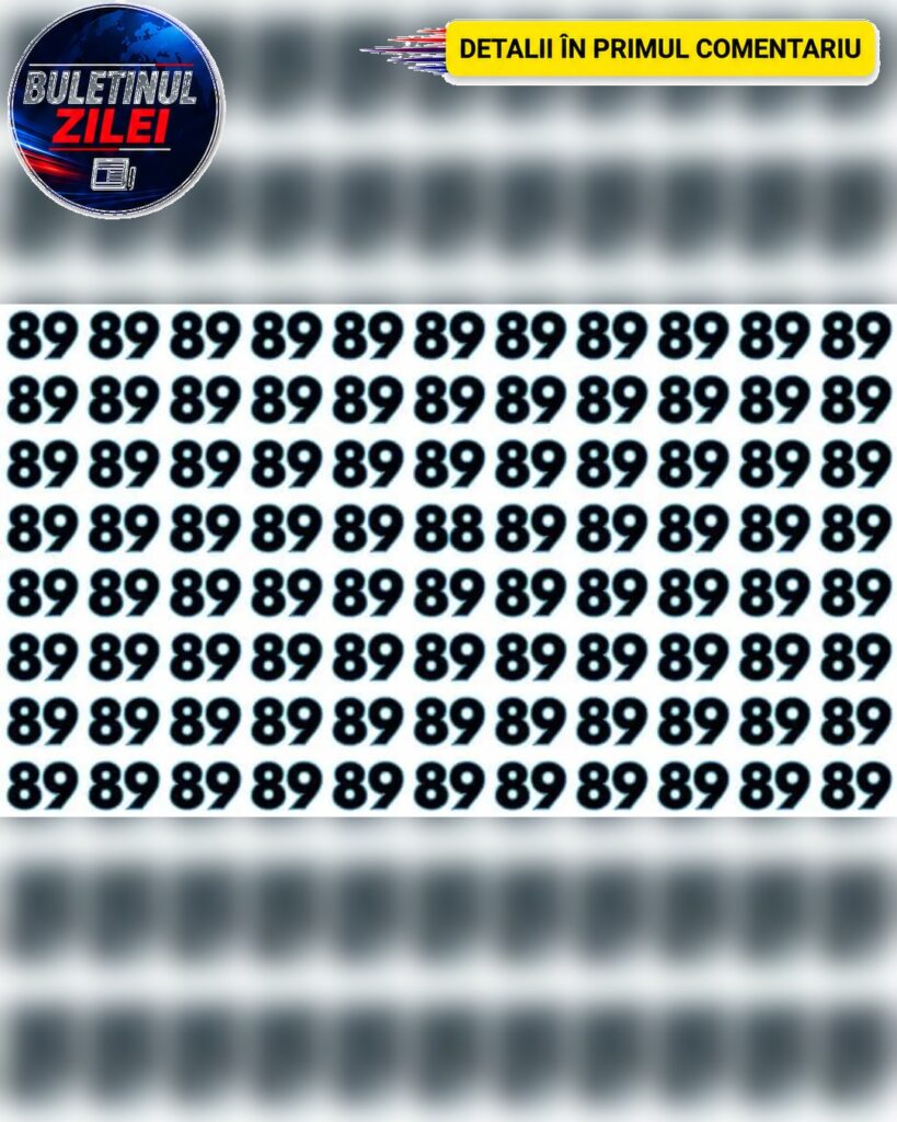 TEST IQ | Găsește singurul număr diferit de 89. Cei foarte atenți îl observă în doar 6 secunde