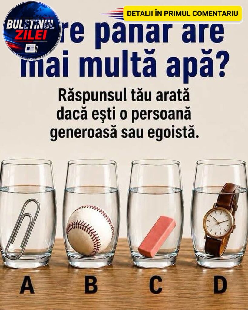 Care Pahar Conține Cea Mai Multă Apă? Testul Vizual Care îți Pune Logica La încercare