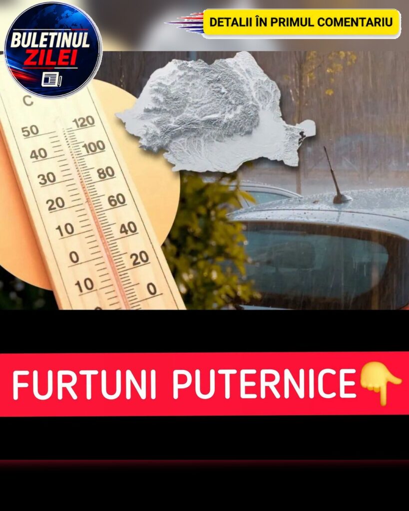 Furtuni puternice în mai multe regiuni. ANM anunță grindină și ploi torențiale