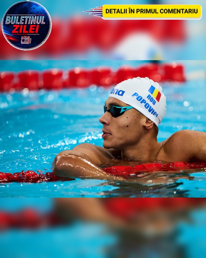 David Popovici a câștigat medalia de aur la 100 metri liber la Campionatele Europene de la Paris