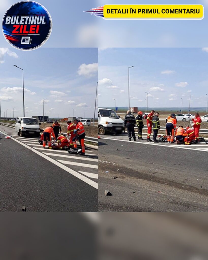 Accident mortal pe Autostrada A7, în județul Buzău. Un bărbat a murit după ce o autoutilitară a lovit parapetul median