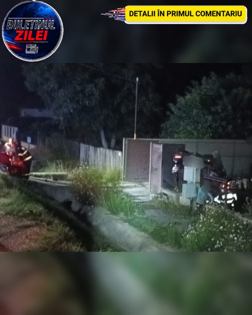 S-au RĂSTURNAT cu mașina într-o curte! Doi tineri de 16 și 18 ani au…