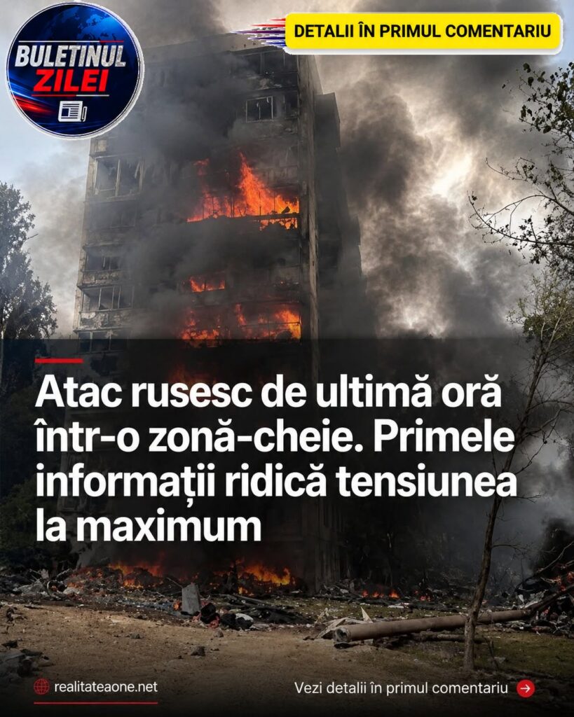 Un bloc de locuințe a fost lovit în plină zi