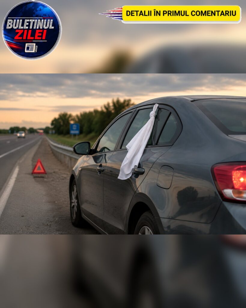 Ce înseamnă când vezi o bucată de pânză albă atârnată de geamul unei mașini