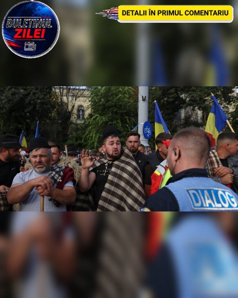 Ciobanii au dormit peste noapte în Piața Victoriei: „Au început să dea cu bolovani…