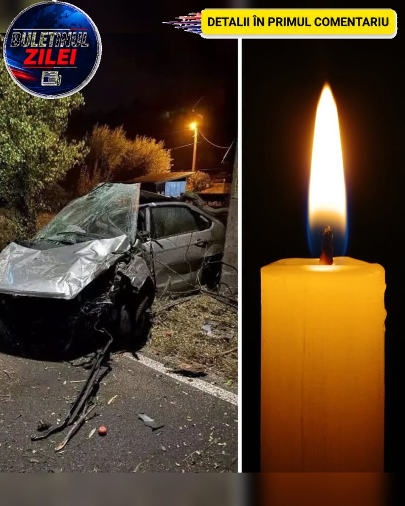 Sfârșit tragic pentru doi tineri din Petroșani! Mașina în care se aflau a intrat violent într-un stâlp
