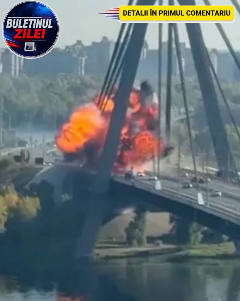 ALERTĂ! O dronă a explodat pe Podul…