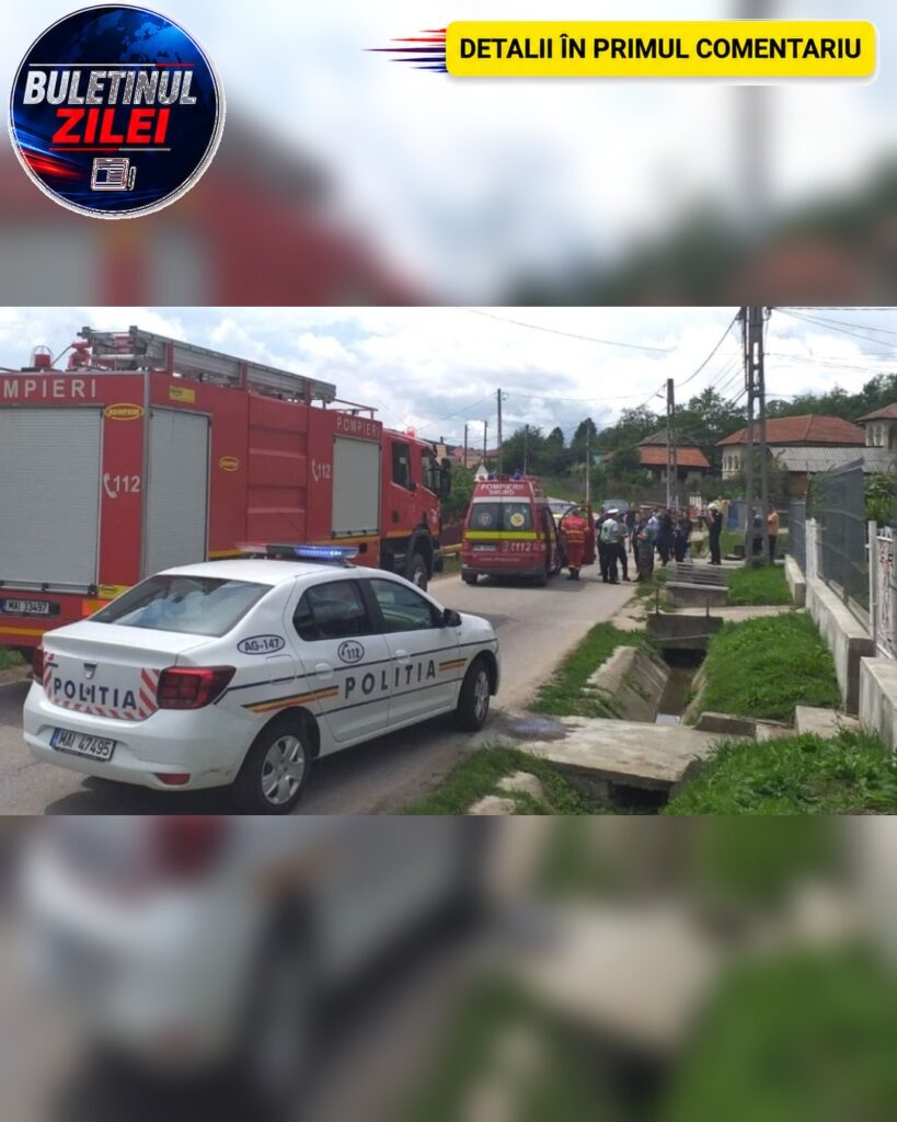 Accident șocant în Argeș: Mașină lovită frontal de un motocultor pe DN 65A!
