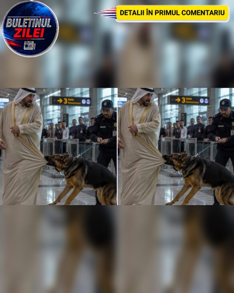 „Luați-o imediat de lângă mine!”, a strigat șeicul, în timp ce ciobănescul german de la securitatea aeroportului l-a apucat b