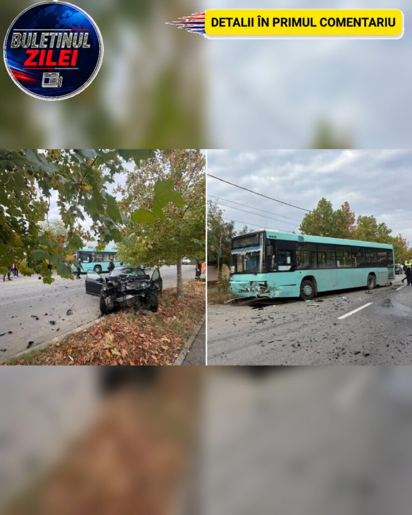Impact Cumplit în Craiova: 7 Răniți după Coliziunea dintre un Autobuz și un Autoturism!